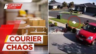 Home CCTV captures careless couriers in the act | A Current Affair