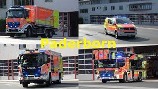 [WLF mit AB-Gefahrgut] Einsatzfahrten Feuerwehr Paderborn Feuerwache Süd