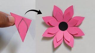 Very Easy Flower Craft Idea | Paper Flower Making Step By Step | Beautiful Paper Flower Making