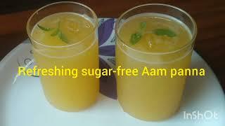 Sugar-free Aam Panna recipe|Aam ka Panna with Jaggery|Mom's Kitchen Goa|कैरीचे पन्हे 