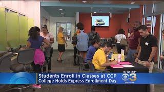 Students Enroll In Classes At Community College Of Philadelphia