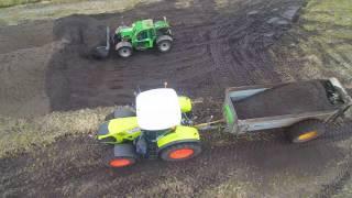 Compost laden met Deutz-Fahr Agrovector Trekkerweb