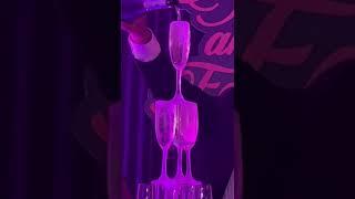 Champagne Glasses Tower Fountain with live filling with champagne #shorts #viral #youtubeshorts