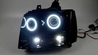 Chevy Tahoe - Custom Headlights - Dual Projector, Demon Eyes, Halos & More!