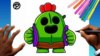 COMO DESENHAR O SPIKE DO BRAWL STARS