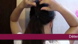 Tuto coiffure simple: Queue de cheval basse bouffante / Easy Bumped Ponytail