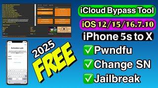 New FREE iCloud Byass Tool iOS 12 to iOS 16.7.10 2025 | iPhone 5s to X free tool |