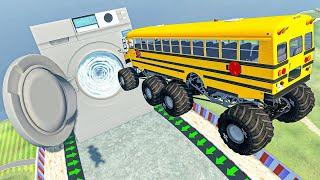 BeamNG Drive Satisfying Crashes Fails Rollovers - Super Ramp Car Jumps Gameplay