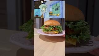 Hambúrguer de siri do Bob Esponja | SpongeBob Krabby Patty #shorts #bobesponja #spongebob