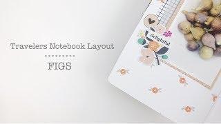 Gossamer Blue TN Kit Unboxing & Travelers Notebook Layout | FIGS