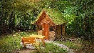 The construction of the wooden House is completed. Bushcraft Alone