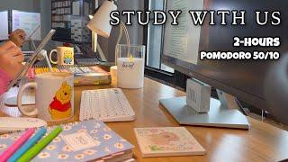 2-HOUR STUDY WITH ME | Pomodoro 50/10 | Relaxing Lofi + timer | Study with MDs