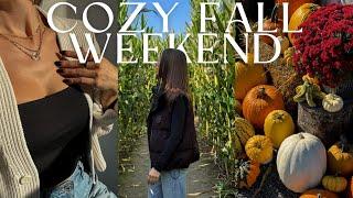 COZY FALL WEEKEND VIBES | pumpkin patch, butternut squash soup, trader joe’s haul & jewelry haul