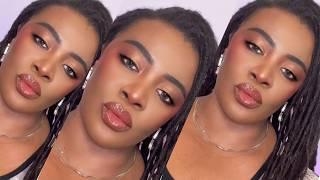 Simple Summer makeup tutorial for black woman #brownskinmakeup #beauty #beautiful #makeup #youtube