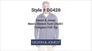 DG420 Devon & Jones Men's Stretch Tech-Shell® Compass Full-Zip | Blankclothing.ca