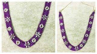 Silk yarn Necklace | New Collection of Silk Thread Necklace