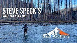 Steve Speck's Rifle Elk Gear List