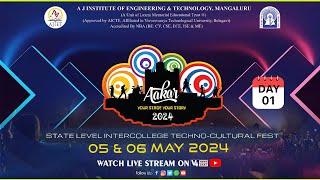 AAKAR 2024 || A J INSTITUTE OF ENGINEERING AND TECHNOLOGY || V4NEWS LIVE || DAY 1 || V4NEWS LIVE