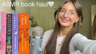 ASMR Book haul (book tapping, whispered rambles, tracing)