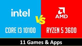 CORE I3 10100 vs RYZEN 5 3600 - Apps & Gaming (RTX 3090)