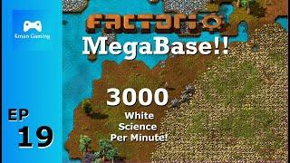 Factorio lets play: Starter to Megabase! - 3000 White Science per minute - Ep19