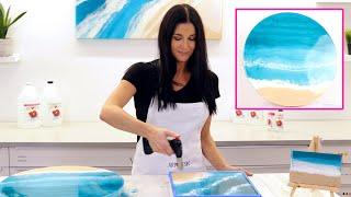 Resin Tutorial - Ocean Art for Beginners with Lacing