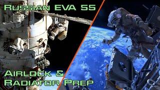 Airlock & Radiator Prep: Prokopyev & Petelin - Russian EVA 55