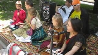 Sita Devi Dasi.Kirtan in the park