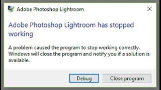 Photoshop has stopped working (Windows 10)