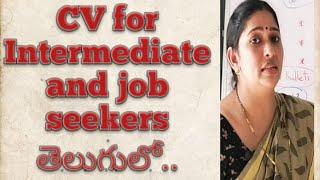 CV for Sr Intermediate and job seekers