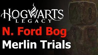 Hogwarts Legacy - All 4 North Ford Bog Merlin Trials Guide - Merlin's Beard Achievement & Trophy