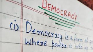 speach on democracy in English ||Meaning of  Democracy || 10 lines speech on democracy || definition