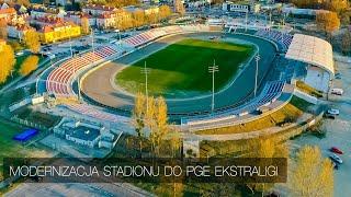 Stadion miejski. Upgrade infrastruktury do Ekstraligi marzec 2022 | 4k Dron