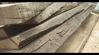 СТОЛ ИЗ СТОЛЕТНЕГО ДУБА! Столешница из старья.  A TABLE MADE OF CENTURY-OLD OAK! The countertop