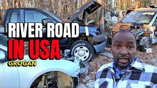 ABANDONED CARS  IN AMERICA WITH MINOR  DAMAGES..GROGAN(RIVER ROAD)YA AMERICA