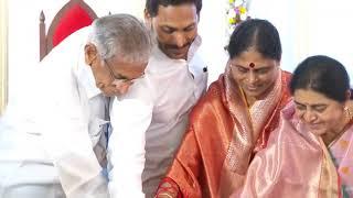 CM YS Jagan in the Christmas celebrations at Pulivendula CSI Church along with his family members.