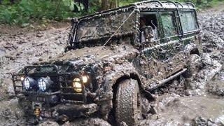 Defender Diaries: 4x4 off-road adventures rc Land Rover defender 90 feat defender 110 in mud