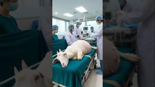 Pregnant goat rescued bay doctor #humanity #animals #shortsfeed #goat #doctor #shorts #rescue #ai