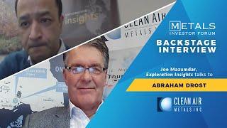 Joe Mazumdar talks to Abraham Drost and Jim Gallagher of Clean Air Metals at the Jan. 2021 MIF.