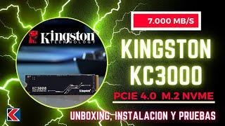  Kingston KC3000 PCIe 4 0 NVMe. Unboxing, Instalación y Test. 7000MB/s.  LA MEJOR!