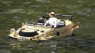 RC VW Typ 166 Schwimmwagen Britzer Garten Berlin 5.8.2018 4K