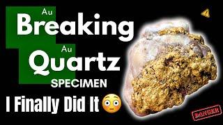 I DESTROYED My Most Precious GOLD QUARTZ Specimen with Caustic Soda… Was It Worth It?