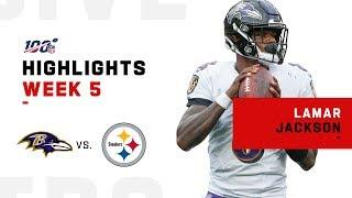 Lamar Jackson Highlights vs. Steelers | NFL 2019