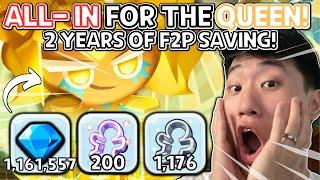 ALL-IN! 1 MILLION F2P Crystals for GOLDEN CHEESE! [Viewer Gacha] | Cookie Run Kingdom