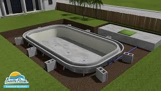 Busatta Piscine building an infinity pool