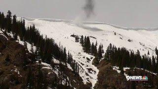 Boom! Avalanche blasting work on Idependence Pass