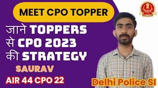 SSC CPO Topper AIR 44 Saurav with Mohit Choudhary AIR 1 (Interview) #ssc #ssccpo #delhipolice SI
