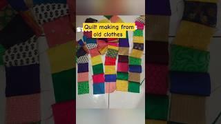 How to make blanket/quilt at home #quiltblanket #clothesreuse #blanket #quilting #patchwork