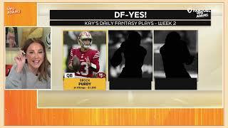 Kay Adams' Week 2 Daily Fantasy Plays - Brock Purdy, Bijan Robinson, and Cooper Kupp