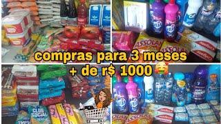 COMPRAS PARA 3 MESES DE SUPERMERCADO TUDO MUITO CARO + DE R$ 1000,00!!! |POR THAMIRES KATIELLE